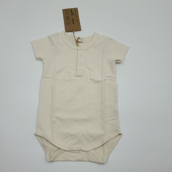 The Simple Folk Undyed Short-Sleeve One Piece Snapsuit Size 12-18 Months - Picture 1 of 7